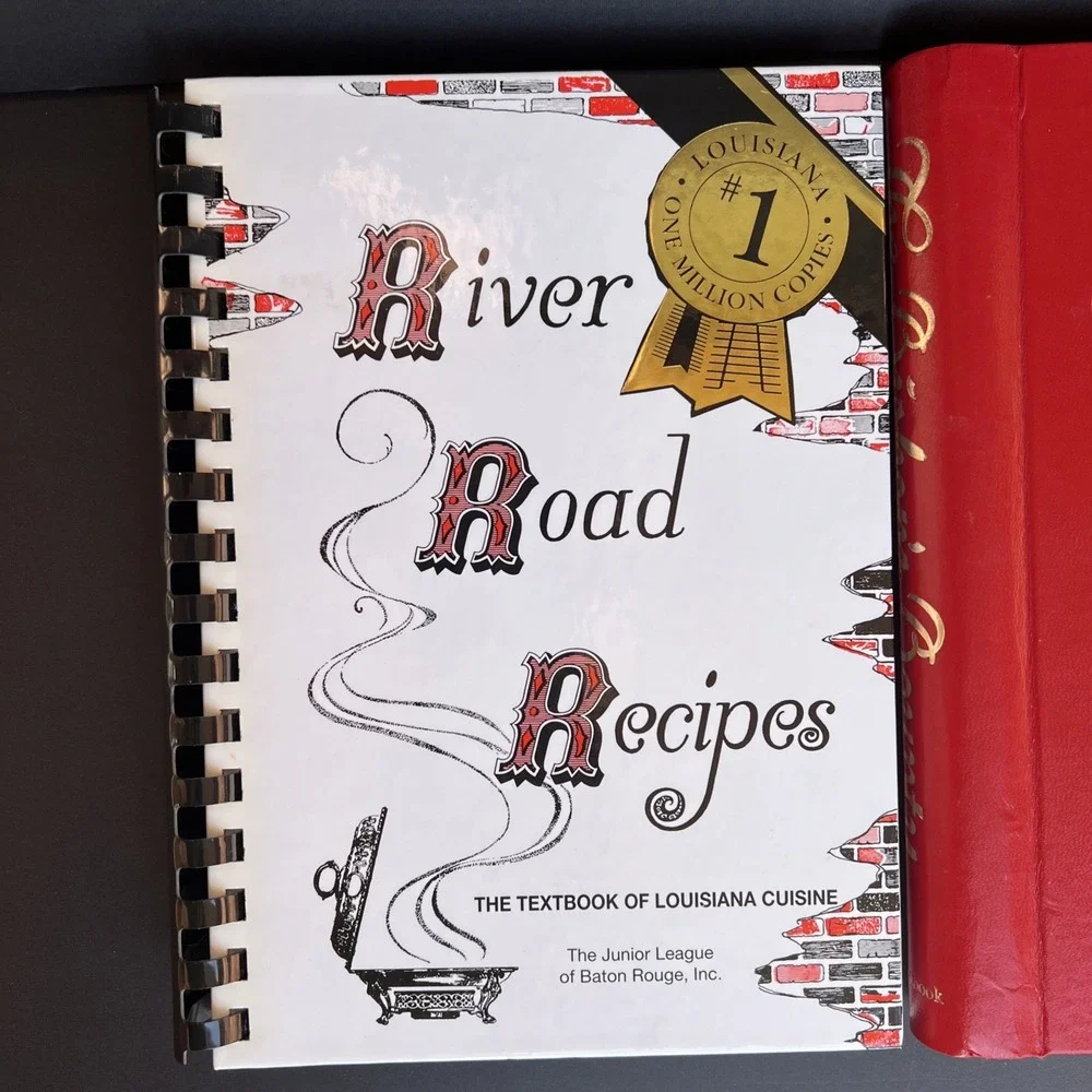 Louisiana Cookbooks VTG Set x2 River Road Recipes 2000 The Bishop's Bounty 1988